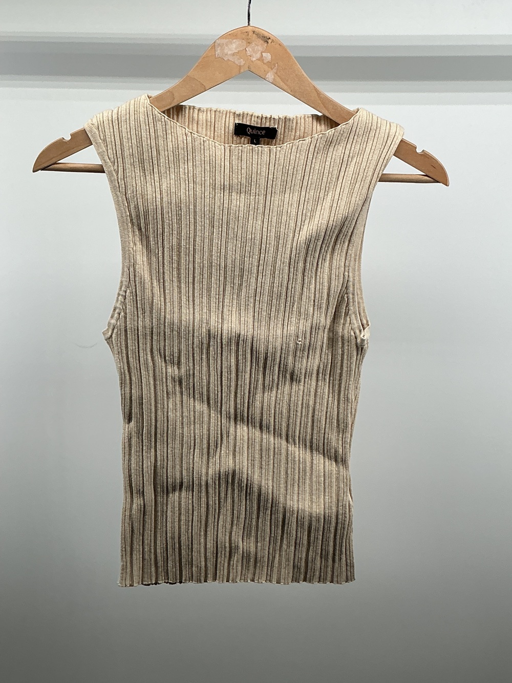 Cotton Cashmere Ribbed Tank